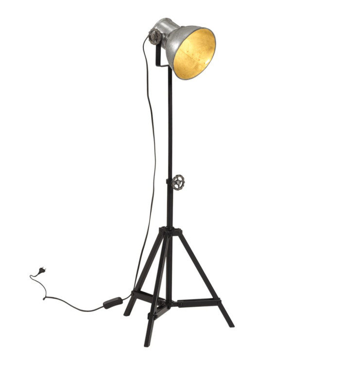 Lampe de bureau 25 W argent vintage 35x35x65/95 cm E27 | Mobilier & Déco