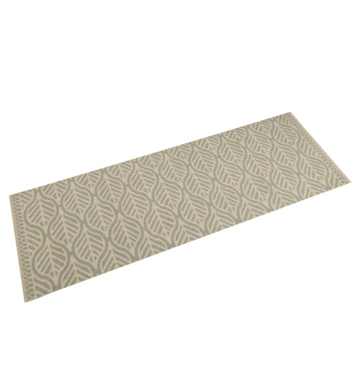 Tapis de cuisine lavable impression feuilles 60x180 cm velours | Mobilier & Déco