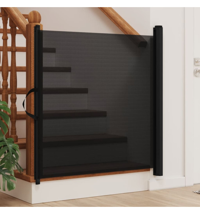Porte rétractable pour animaux de compagnie noir 82,5x125 cm | Mobilier & Déco