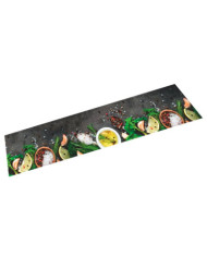Tapis de cuisine lavable impression d'épices 60x300 cm velours | Mobilier & Déco