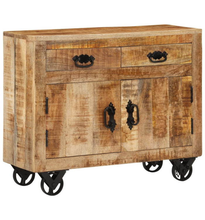 Buffet 80x30x65 cm bois de manguier brut massif | Mobilier & Déco