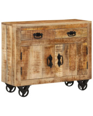 Buffet 80x30x65 cm bois de manguier brut massif | Mobilier & Déco