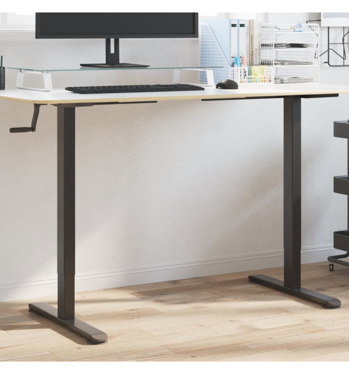 Cadre de bureau debout noir (94-135)x60x(70-114) cm acier | Mobilier & Déco