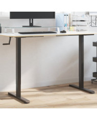 Cadre de bureau debout noir (94-135)x60x(70-114) cm acier | Mobilier & Déco