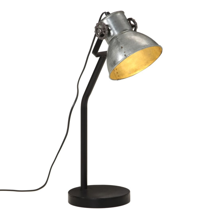 Lampe de bureau 25 W argent vintage 17x17x60 cm E27 | Mobilier & Déco