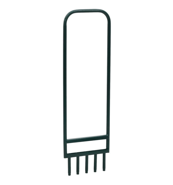 Aérateur de pelouse 5 dents creuses vert acier enduit de poudre | Mobilier & Déco