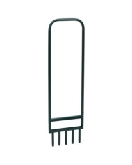 Aérateur de pelouse 5 dents creuses vert acier enduit de poudre | Mobilier & Déco