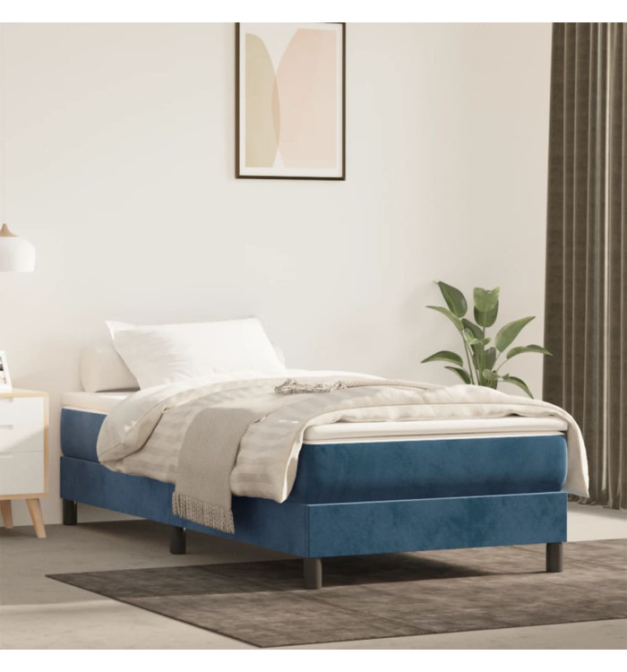 Matelas de lit à ressorts ensachés bleu foncé 120x190x20 cm | Mobilier & Déco