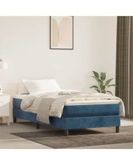 Matelas de lit à ressorts ensachés bleu foncé 120x190x20 cm | Mobilier & Déco