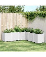 Jardinière blanc 160x160x53 cm polypropylène | Mobilier & Déco