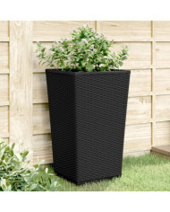 Jardinières 2 pcs noir 32,5x32,5x57 cm polypropylène | Mobilier & Déco