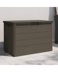 Boîte à coussins d'extérieur brun 77,5x44,5x53 cm polypropylène | Mobilier & Déco