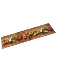 Tapis de cuisine lavable impression d'épices 60x180 cm velours | Mobilier & Déco