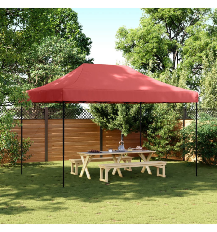 Tente de réception pliable escamotable bordeaux 410x279x315 cm | Mobilier & Déco