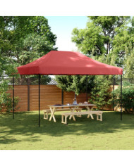 Tente de réception pliable escamotable bordeaux 410x279x315 cm | Mobilier & Déco