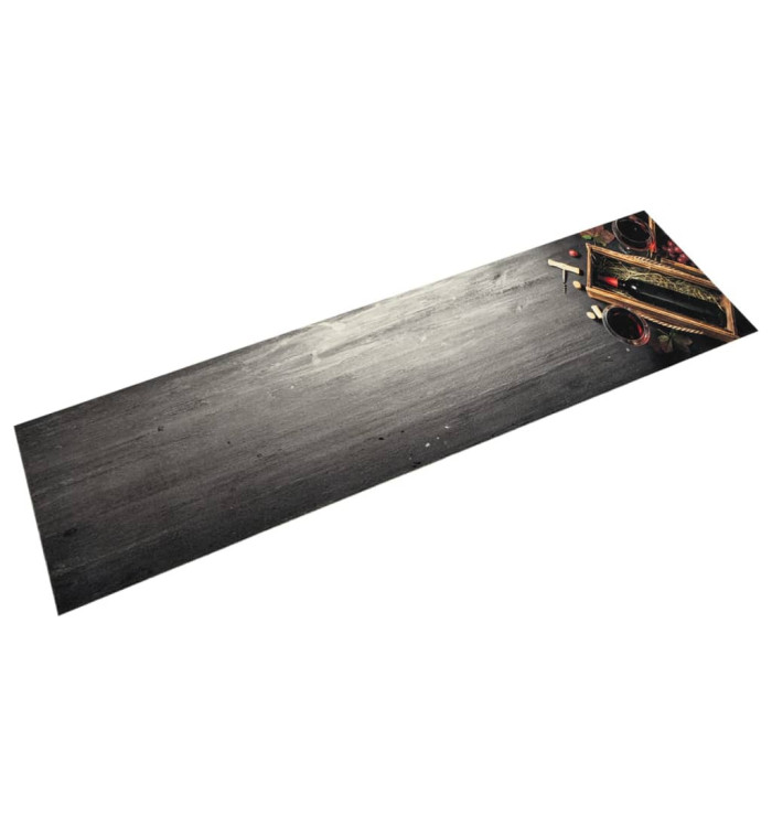 Tapis de cuisine lavable bouteille de vin 60x300 cm velours | Mobilier & Déco