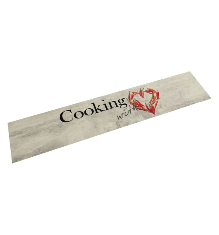 Tapis de cuisine lavable imprimé de piment Cooking 60x300 cm | Mobilier & Déco