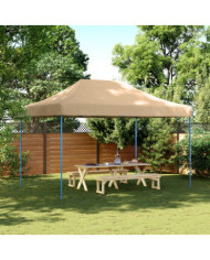 Tente de réception pliable escamotable beige 410x279x315 cm | Mobilier & Déco
