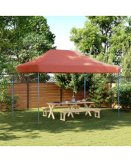 Tente réception pliable escamotable terre cuite 410x279x315 cm | Mobilier & Déco
