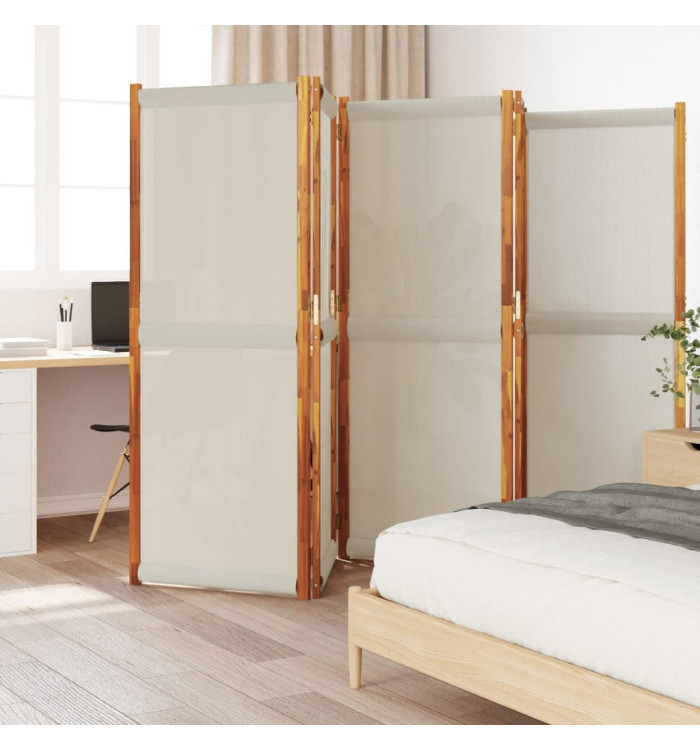 Cloison de séparation 5 panneaux gris clair 350x180 cm | Mobilier & Déco