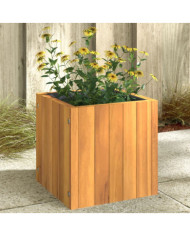 Jardinière 25x25x25 cm bois massif d'acacia | Mobilier & Déco