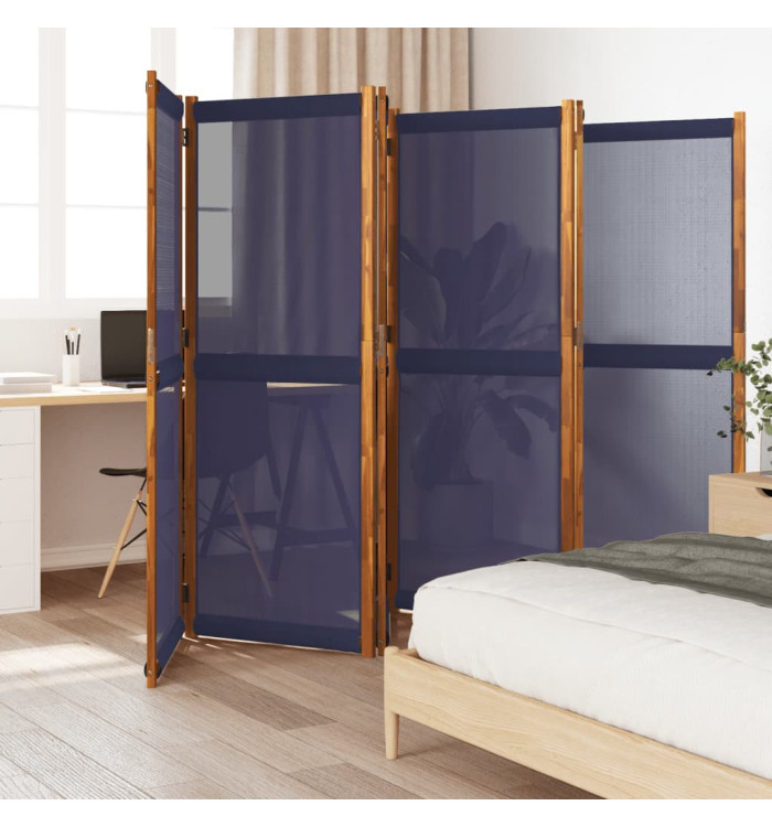Cloison de séparation 6 panneaux bleu foncé 420x180 cm | Mobilier & Déco