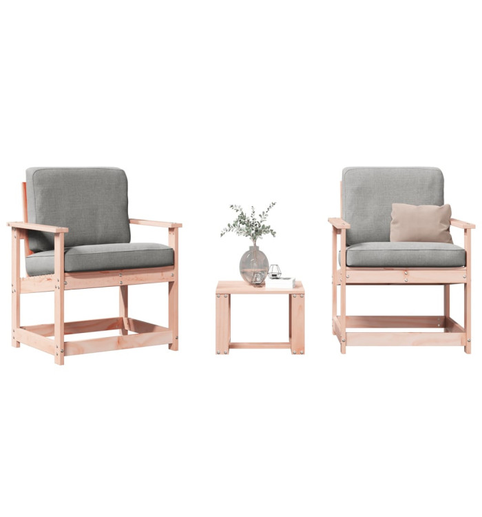 Salon de jardin 3 pcs bois massif douglas | Mobilier & Déco