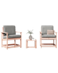 Salon de jardin 3 pcs bois massif douglas | Mobilier & Déco