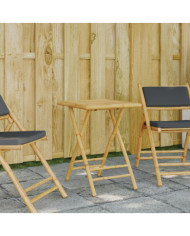 Table de jardin pliable 55x55x75 cm bambou | Mobilier & Déco