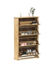 Armoire à chaussures Corona 99x32x163,5 cm bois de pin massif | Mobilier & Déco