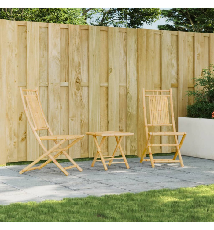 Chaises pliables de jardin lot de 2 46x66x99 cm bambou | Mobilier & Déco