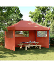 Tente de réception pliable escamotable avec 3 parois latérales | Mobilier & Déco
