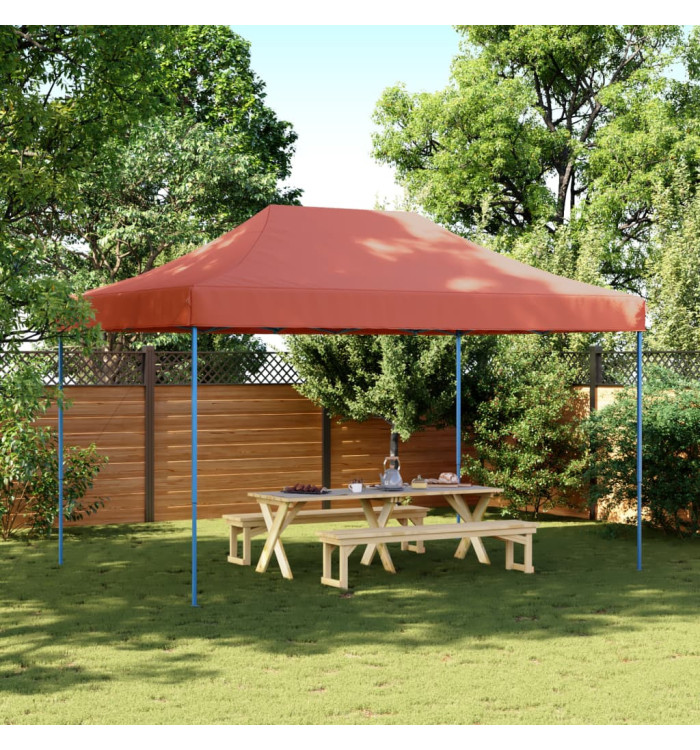 Tente réception pliable escamotable terre cuite 440x292x315 cm | Mobilier & Déco