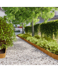Bordures de pelouse 10 pcs 15x103 cm acier corten flexible | Mobilier & Déco