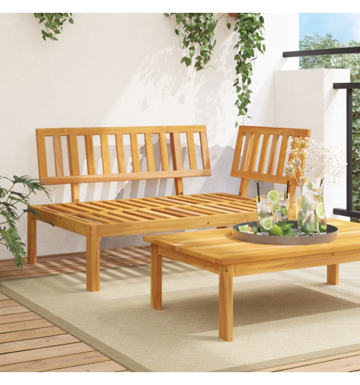 Canapé d'angle palette de jardin bois massif d'acacia | Mobilier & Déco