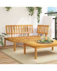 Canapé d'angle palette de jardin bois massif d'acacia | Mobilier & Déco