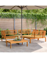 Salon palette de jardin 4 pcs bois d'acacia massif | Mobilier & Déco