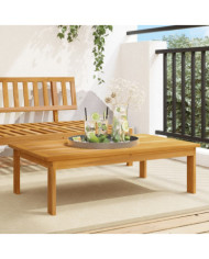 Table de jardin 100x60x30 cm bois d'acacia solide | Mobilier & Déco