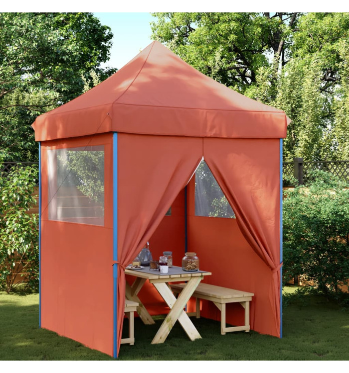 Tente de réception pliable escamotable avec 4 parois latérales | Mobilier & Déco
