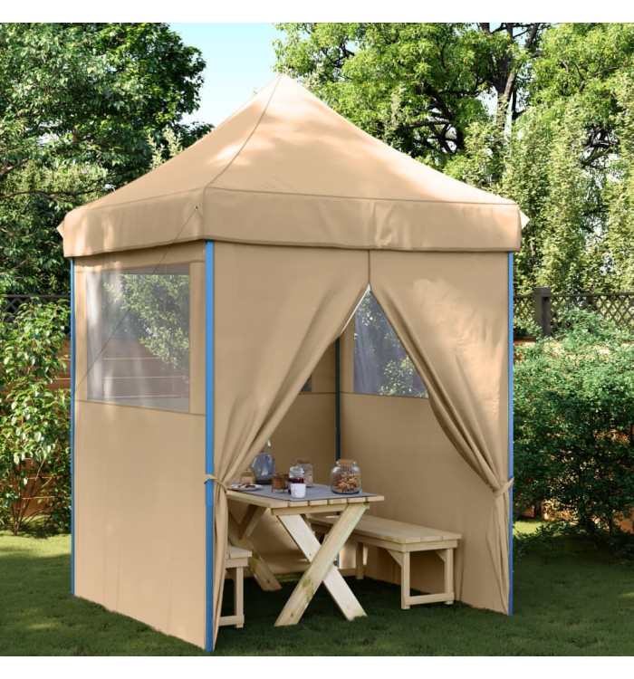 Tente de réception pliable escamotable avec 4 parois latérales | Mobilier & Déco