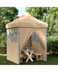 Tente de réception pliable escamotable avec 4 parois latérales | Mobilier & Déco
