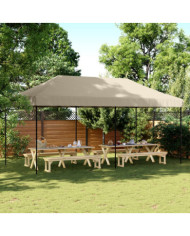 Tente de réception pliable escamotable taupe 580x292x315 cm | Mobilier & Déco