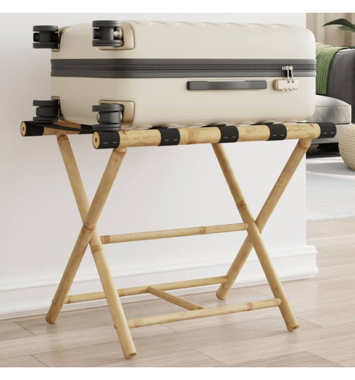 Porte-bagages pliant 62x42x50,5 cm bambou | Mobilier & Déco