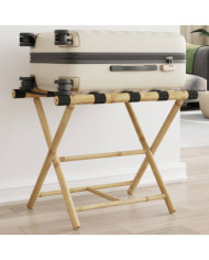 Porte-bagages pliant 62x42x50,5 cm bambou | Mobilier & Déco
