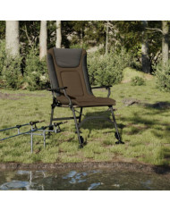 Chaise de pêche avec accoudoir pliable taupe | Mobilier & Déco