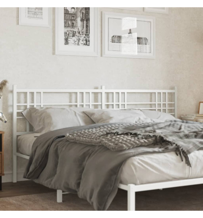 Tête de lit métal blanc 200 cm | Mobilier & Déco