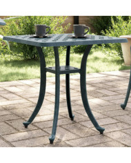 Table de jardin vert 53x53x53 cm aluminium coulé | Mobilier & Déco