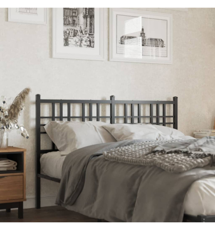 Tête de lit métal noir 120 cm | Mobilier & Déco