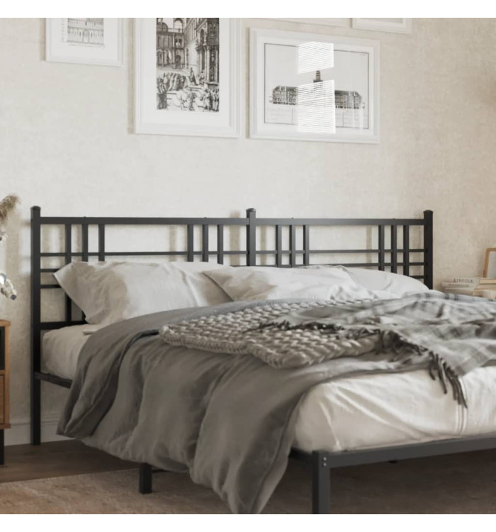 Tête de lit métal noir 200 cm | Mobilier & Déco