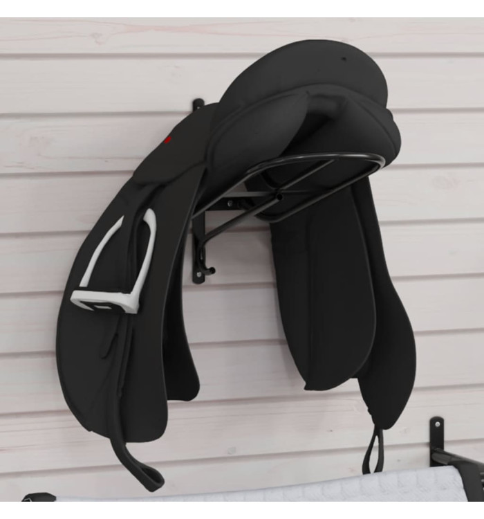 Porte-selle mural noir fer | Mobilier & Déco